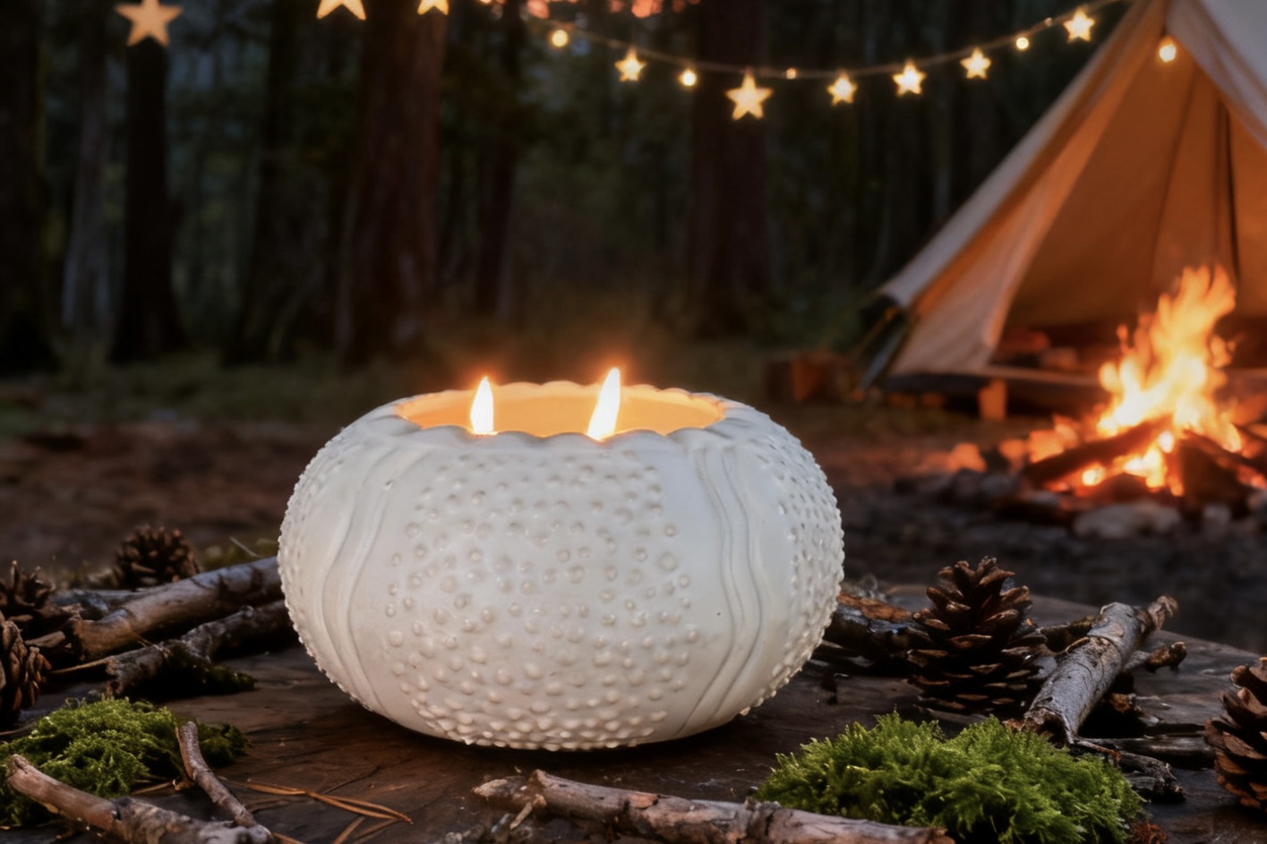 Ceramic Urchin Candle